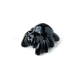 Natural Obsidian Sculpture Display Decorations, for Home Office Desk, Spider, 30x25mm(G-PW0004-33F)