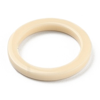 Cellulose Acetate(Resin) Finger Rings, Plain Band Rings, PeachPuff, US Size 6, Inner Diameter: 17mm