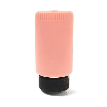 Silicone Focal Beads, Light Salmon, Bottle, 30x13.5x12.5mm, Hole: 3mm