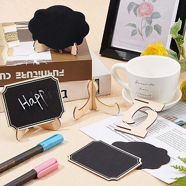 Wood Easel Chalkboard Place Card Holder Blackboards(DIY-NB0003-54)-4