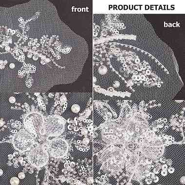 2Pcs 2 Style Flower of Life Pattern Polyester Computerized Embroidery Appliques(DIY-GF0006-90)-7