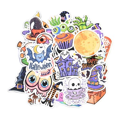 50Pcs Halloween Cartoon Paper Self-Adhesive Picture Stickers(STIC-C010-26)-2