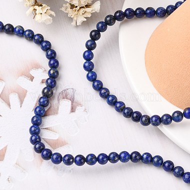 Natural Lapis Lazuli Beads Strands(X-G-G099-6mm-7)-5