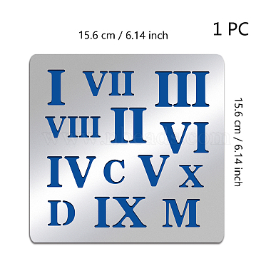Stanzschablonen aus Edelstahl mit römischen Ziffern(DIY-WH0279-070)-2