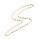 Brass Oval Link Chains Necklace for Women(X-NJEW-P265-25G)-2