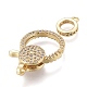 Brass Micro Pave Cubic Zirconia Lobster Claw Clasps(ZIRC-M108-09A-G)-2