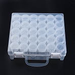 Plastic Bead Storage Containers, Column, Clear, 2.7x4.75cm(CON-N012-07)