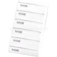 Polyester Cotton Cloth Name Label Clothing Tags, Garment Accessories, White, 55x15mm, about 1.5m/roll(FIND-WH0045-24)