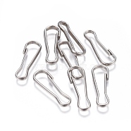 304 Stainless Steel Keychain Clasp Findings, Stainless Steel Color, 25x8.4x2mm, Hole: 22.5x3~6mm(STAS-F041-45-B)