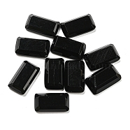 Natural Obsidian Cabochons, Faceted, Rectangle, 14~14.5x8~8.5x3mm(G-D078-03B)