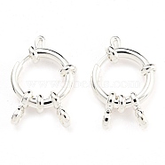 304 Stainless Steel Spring Ring Clasps, Ring, Silver, 14x4mm, Hole: 2.5mm(STAS-G190-17S-D)