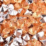 Imitation Taiwan Acrylic Rhinestone Cabochons, Pointed Back & Faceted, Diamond, Sandy Brown, 6x4mm(GACR-A003-6mm-45)