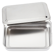 201 Stainless Steel Medical Sterilizer Box, Sterilising Tray Lab Instrument Tools Trays for Experiment and surgery, Rectangle, Stainless Steel Color, 10x14.8x4.2cm, Inner Diameter: 9x14cm(AJEW-WH0515-78B-P)