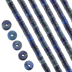2 Strands Natural Lapis Lazuli Beads Strands, Dyed, Heishi Beads, Flat Round/Disc, 4x2~2.5mm, Hole: 0.5mm, about 200pcs/strand, 15.7 inch(40cm)(G-SC0002-75)