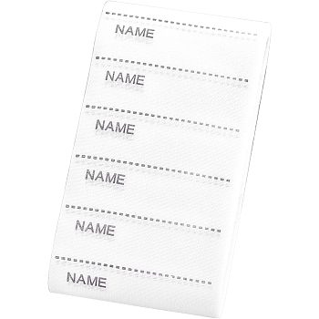 Polyester Cotton Cloth Name Label Clothing Tags, Garment Accessories, White, 55x15mm, about 1.5m/roll