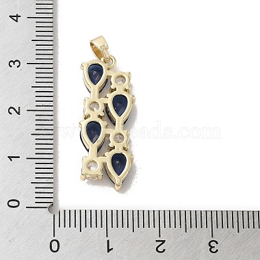Brass Micro Pave Clear Cubic Zirconia Pendants(KK-M275-51G)-3