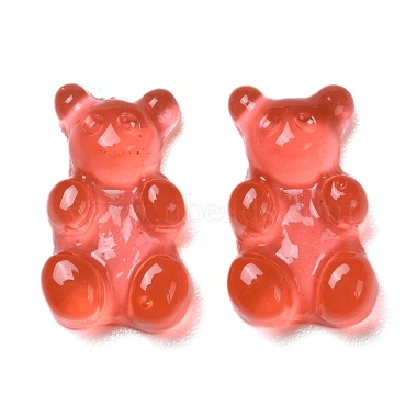 13mm Red Bear Resin Cabochons