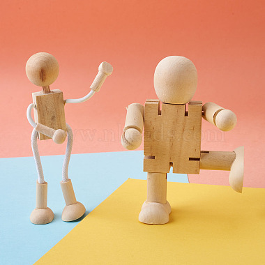 Unfinished Blank Wooden Robot Toys(AJEW-TA0001-03)-4