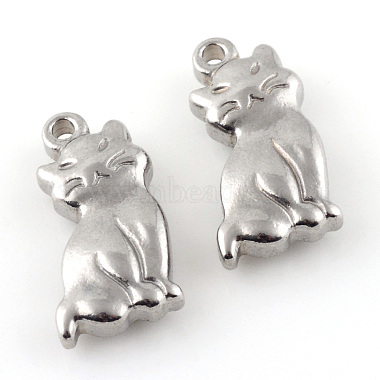 Stainless Steel Color Cat Stainless Steel Pendants