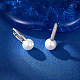 Rhodium Plated 925 Sterling Silver Ring Hoop Earrings(AV4291-1)-4