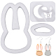 2Pcs 2 Style Rabbit Moon Butterfly Plastic Plasticine Tools(FIND-GF0006-10)-1