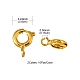 20Pcs 2 Colors Brass Spring Ring Clasps(KK-YW0001-40)-4