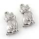 Tarnish Resistant 201 Stainless Steel Kitten Pendants(STAS-Q195-24)-1