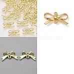 30Pcs 3 Styles Brass & Alloy Connector Charms, Bowknot Links, Golden, 8~12x13~20x2~4mm, Hole: 1.2~1.6mm, 10pcs/style(FIND-SZ0003-94)