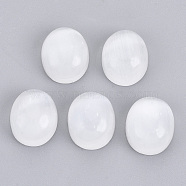 Natural Selenite Cabochons, Oval, 12x10x6mm(G-R462-002)