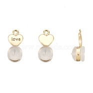 Silicone Ear Nuts, Earring Backs, with Brass Findings, Heart, Golden, 11.2x6x5.5mm(FIND-TAC0006-03A)