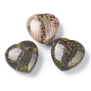 Natural Dragon Blood Jasper Beads, No Hole/Undrilled, Heart, 44.5~45x45~46x20.5~21mm(G-G973-08B)
