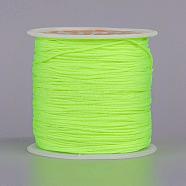 Nylon Thread, Nylon Jewelry Cord for Custom Woven Jewelry Making, Lawn Green, 0.8mm, about 49.21 yards(45m)/roll(NWIR-K022-0.8mm-26)
