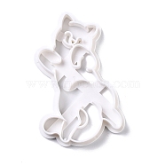 Plastic Mold, Cookie Cutters, Cookies Moulds, DIY Biscuit Baking Tool, Cat, White, 94x60x11mm(DIY-O020-02)
