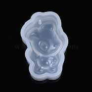 Chinese Zodiac Pendant Silicone Molds, Resin Casting Molds, For UV Resin, Epoxy Resin Jewelry Making, Dog, 30.5x21x10mm, Inner Size: 28x17mm(DIY-I025-04K)