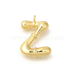 Rack Plating Brass Pendants, Cadmium Free & Lead Free, Letter A~Z Charms, Letter Z, 24.5x17x6.5mm, Hole, 2mm(KK-I722-08G-Z)