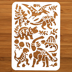 PET Hollow Out Drawing Painting Stencils, for DIY Scrapbook, Photo Album, Dinosaur, 297x210mm(DIY-WH0421-0033)