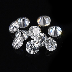 White D Color Round Cut Loose Moissanite Stones, Clear, 1.8mm, about 40pcs/bag, 1carat/bag(RGLA-WH0016-01L)