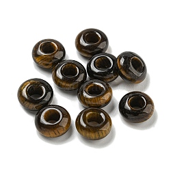 Natural Tiger Eye Beads, Rondelle, 10x4.5mm, Hole: 3.5mm(G-Q173-03A-20)