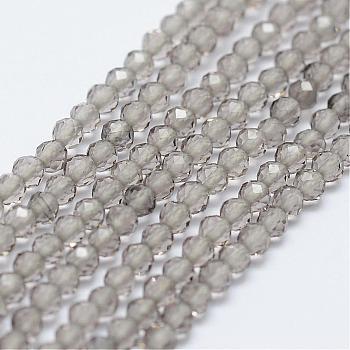 Natural Gemstone Bead Strands, Faceted, Round, 2.5mm, Hole: 0.5mm, about 178pcs/strand, 15.3 inch(390mm)