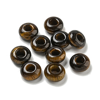 Natural Tiger Eye Beads, Rondelle, 10x4.5mm, Hole: 3.5mm