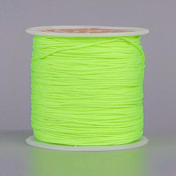 Nylon Thread, Nylon Jewelry Cord for Custom Woven Jewelry Making, Lawn Green, 0.8mm, about 49.21 yards(45m)/roll