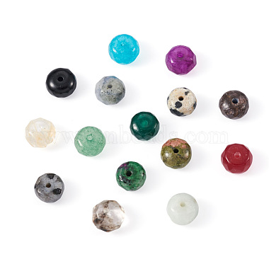 Craftdady 300pcs 15 perles de pierres précieuses mélangées naturelles et synthétiques à facettes(G-CD0001-08)-2