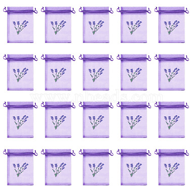 20Pcs Polyester Mesh Sachet Packing Drawstring Bgas(ABAG-TA0002-20D)-1