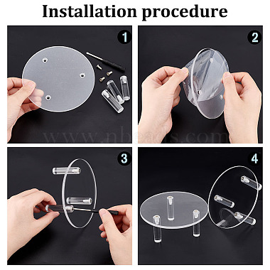 présentoirs ronds transparents pour figurines en acrylique(ODIS-WH0002-53)-3