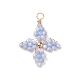 2 pièces 2 couleurs pendentifs en perles de coquille d'eau douce naturelle teintes(PALLOY-JF01910)-2