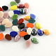 Pearlized Plated Opaque Glass Cabochons(PORC-S778-5x8-M)-1