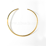 201 Stainless Steel Simple Thin Collar Necklace, Rigid Choker Necklaces, Golden, 15.75 inch(40cm)(VA8858)