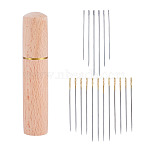 18Pcs 1Set Steel Needles, with Wood Boxs, PeachPuff, 36~84x1~18mm(DIY-TADJ0001-19)