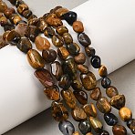 Natural Pietersite Beads Strands, Nuggets, Tumbled Stone, 5~13.5x4~8x4~7mm, Hole: 0.9~1mm, about 55~57pcs/strand, 15.24~15.63''(38.7~39.7cm)(G-A286-A01-01)