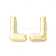 Alloy Beads, Long-Lasting Plated, Cadmium Free & Lead Free, Letter, Letter.L, 14x10x4.5mm, Hole: 2mm(PALLOY-E024-28L-LG)